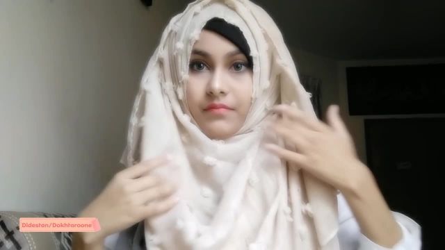 آموزش بستن شال و روسری - روسری بلند عربی با گیره