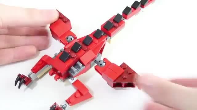 آموزش لگو بازی - ساخت یک اژدهای سرخ 31032