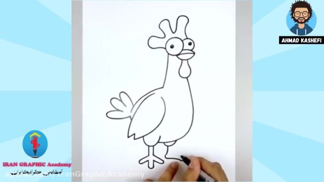 آموزش نقاشی کودکان : نقاشی و طراحی مرغ هی دی HayDay و رنگ آمیزی 