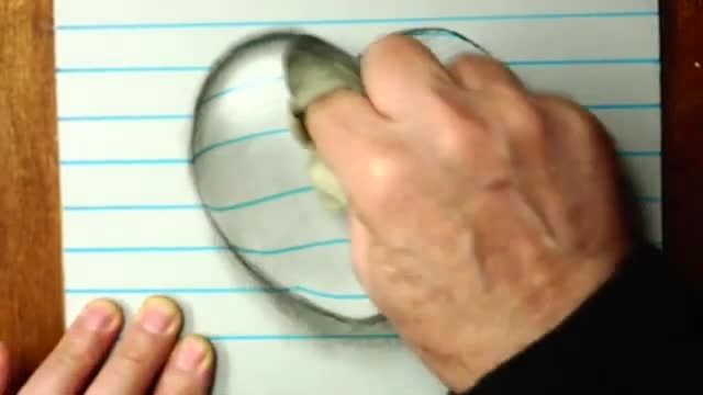 فیلم آموزش نقاشی سه بعدی با مداد - " قلب در قطره آب "