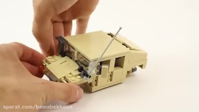 آموزش لگو بازی -لگو فکری - ساخت یک ماشین نظامی لگویی