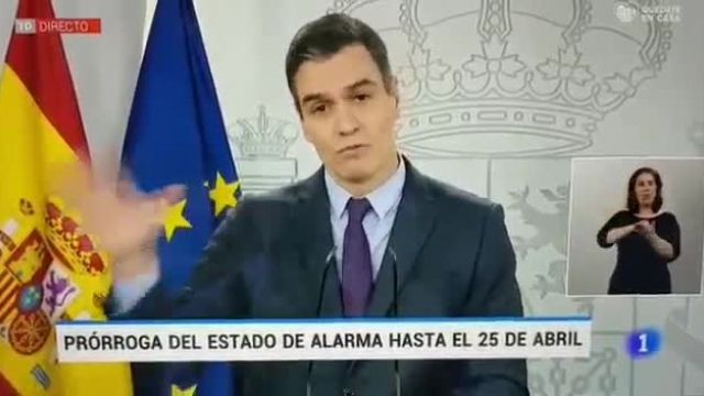 سعدی خوانی نخست وزیر اسپانیا برای اعلام خبر تمدید قرنطینه در این کشور