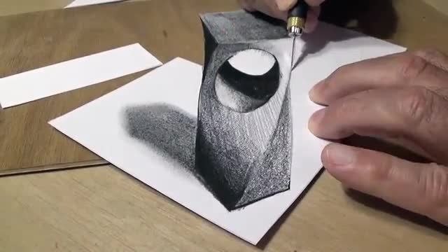 فیلم آموزش نقاشی سه بعدی با مداد - اموزش گام به گام نقاشی