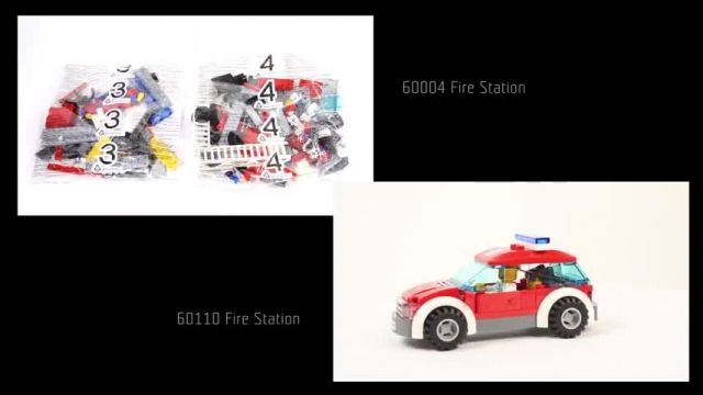 آموزش بازی با اسباب بازی های لگو Lego City 60004 Fire Station vs 60110 Fire Stat