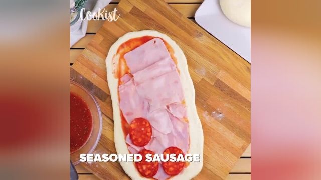 آموزش ویدیویی روش درست کردن کالزونه شکم پر یک خوراک ایتالیایی