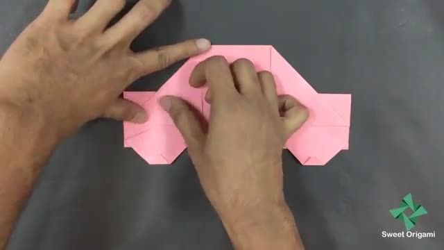 ویدیو آموزش ساخت اوریگامی ماشین با کاغذ رنگی معمولی 