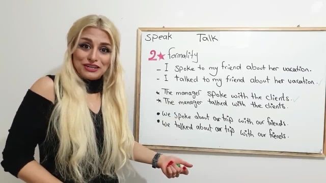 یادگیری زبان انگلیسی در خانه - فرق بین دو لغت (talk و speak) 