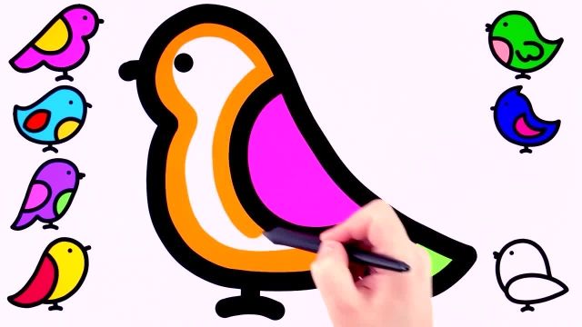 اموزش کشیدن پرنده برای کودکان در نقاشی