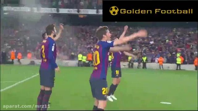دانلود ویدئویی از قهرمانی بازیکنان بارسلونا برابر لوانته  