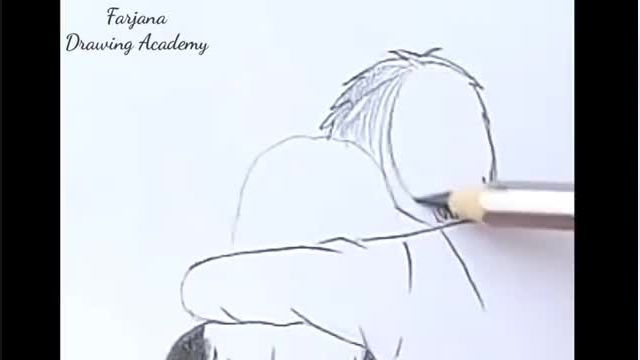 آموزش گام به گام طراحی با مداد برای مبتدیان (زوج رمانتیک )