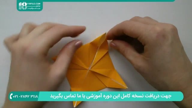 آموزش درست کردن اوریگامی گل آفتابگردون