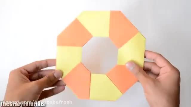 ویدیو آموزشی خلاقیت هنری اوریگامی متحرک ستاره نینجا 