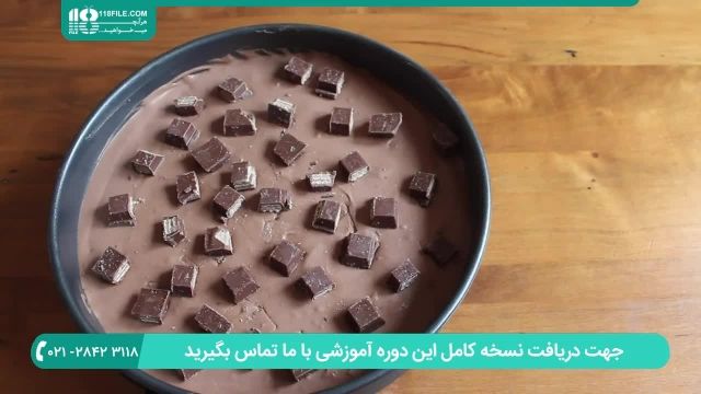 دستور العمل پخت کیک کیت کت تماما شکلاتی 