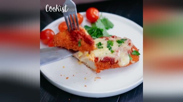 آموزش ویدیویی روش درست کردن مرغ سرخ شده با گوجه فرنگی