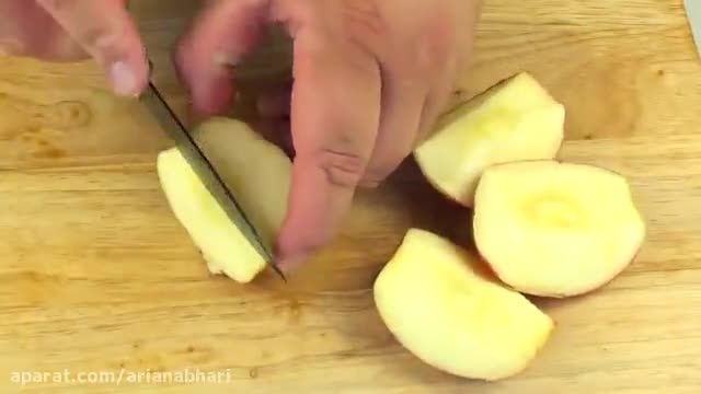 آموزش ویدیویی روش تهیه سیب دارچین
