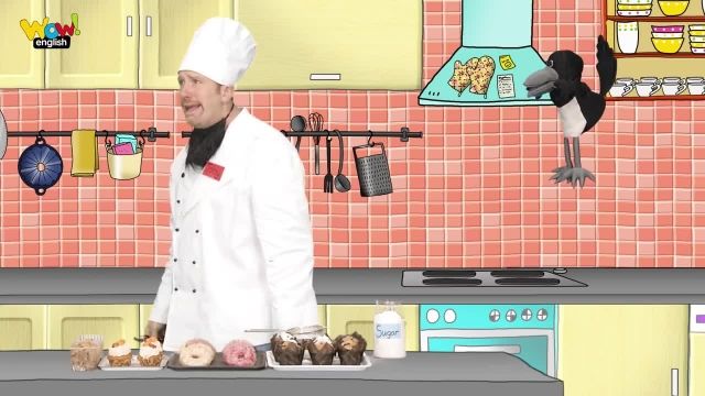 دانلود انیمیشن آموزش زبان انگلیسی استیو و مگی-این داستان :پخت کیک و شیرینی