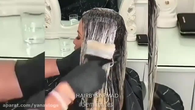 آموزش تصویری نحوه کامل رنگ آمیزی کردن مو
