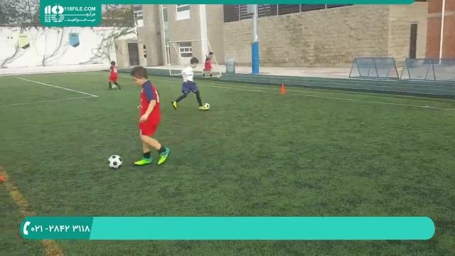 فوتبال به کودکان - تمرین افزایش مهارت و سرعت