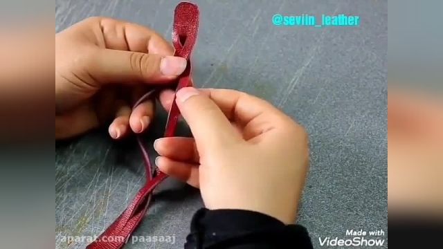 ویدیو آموزشی بافت دستبند با جنس چرم و فوق العاده عالی 
