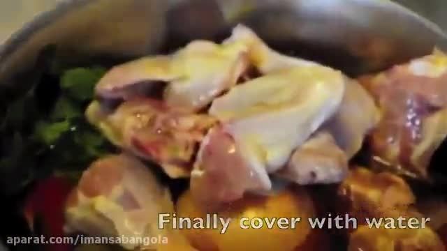 آموزش ویدیویی روش پختن سپ مرغ