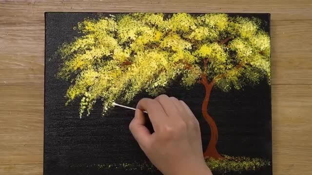 آموزش نقاشی با تکنیک های ساده برای مبتدیان (مرد کنار درخت )