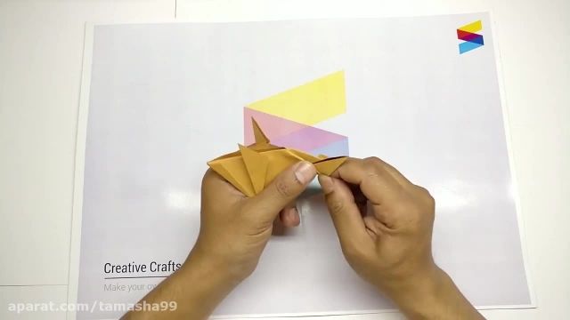 آموزش تصویری اوریگامی موش سه بعدی حرفه ای و متحرک 