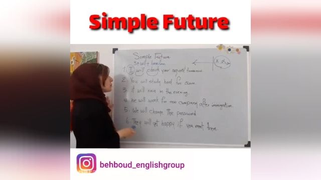 ویدیو آموزش مکالمه زبان انگلیسی - زمان آینده ساده