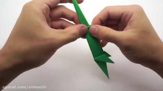 ویدیو آموزش اوریگامی دایناسور علف خوار مخصوص بچه ها