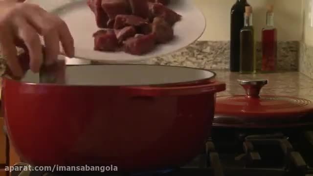 آموزش ویدیویی روش تهیه خورشت با گوشت گوزن واهو