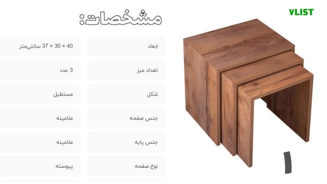 لیست 7 مدل میز عسلی مربع به همراه اطلاعات کامل هر مدل برای خانه‌