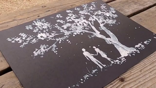 آموزش تکنیک های ساده و آسان نقاشی درخت