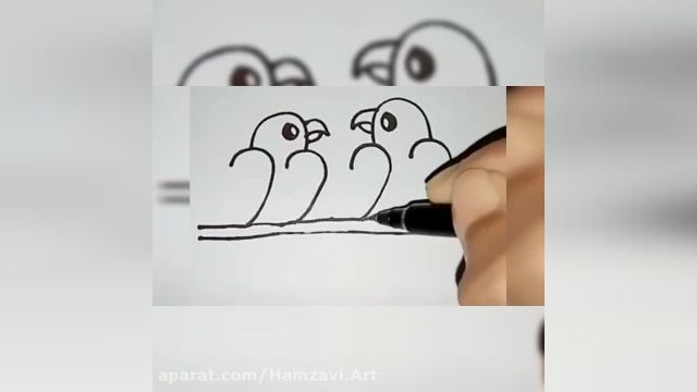 آموزش نقاشی پرنده با اعداد