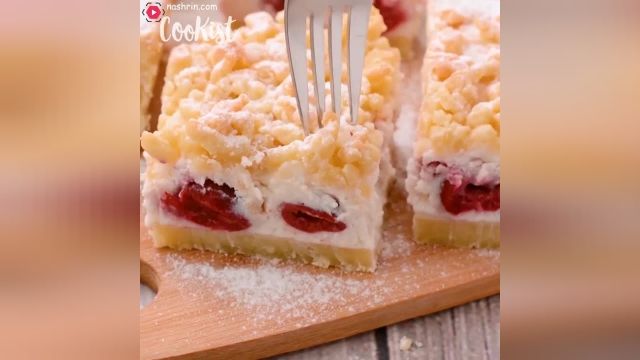 ویدیو آموزشی نحوه ساخت کیک کاسترد گیلاس را در چند دقیقه ببینید