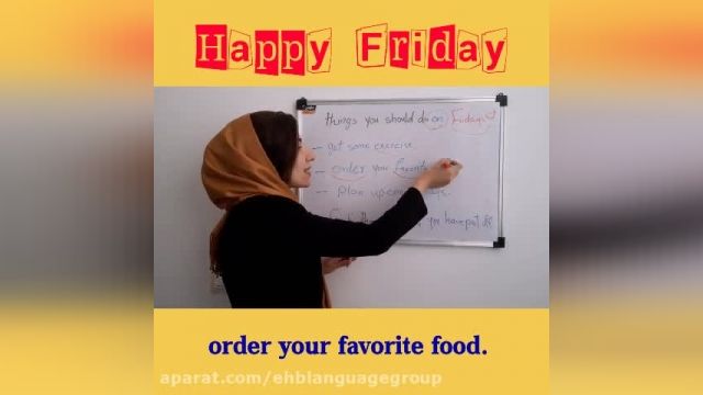 ویدیو آموزش مکالمه زبان انگلیسی - happy friday