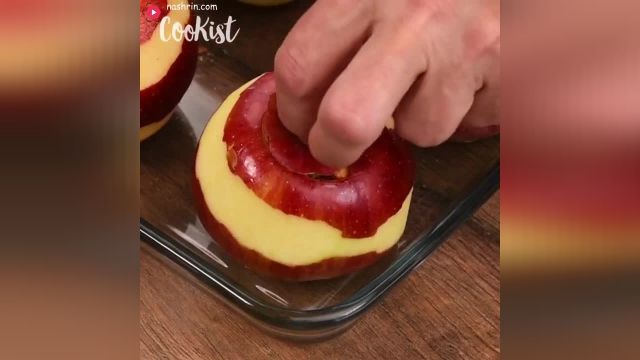 آموزش ویدیویی روش پخت کیک سیب و نارگیل