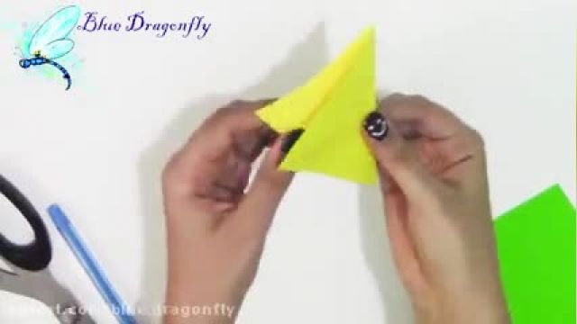 ویدیو آموزشی کاردستی زیبا و اوریگامی- ساخت پروانه ورقی
