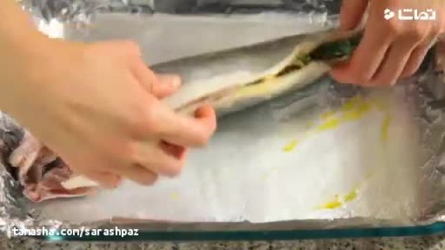 طرز پخت آسان ماهی شکم پر