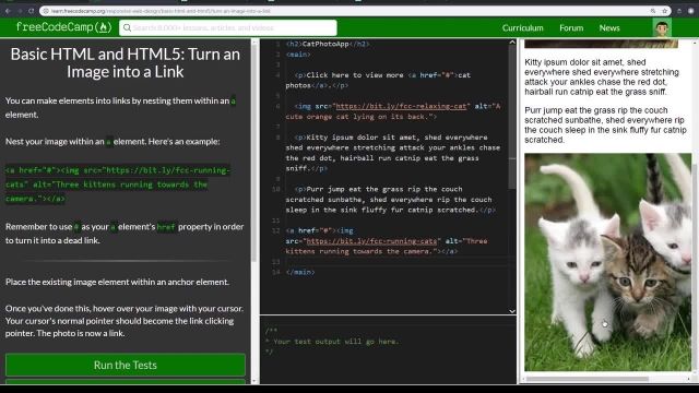 آموزش کامل مبانی html5 -تبدیل یک تصویر به لینک 