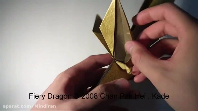 آموزش ویدیویی کاردستی اوریگامی اژدهای سه بعدی و سخت
