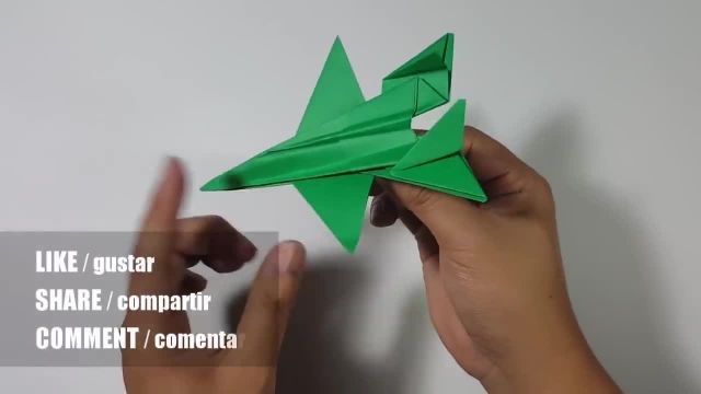 فیلم آموزشی اوریگامی مقدماتی و ساده - هواپیما جنگی سه بعدی 