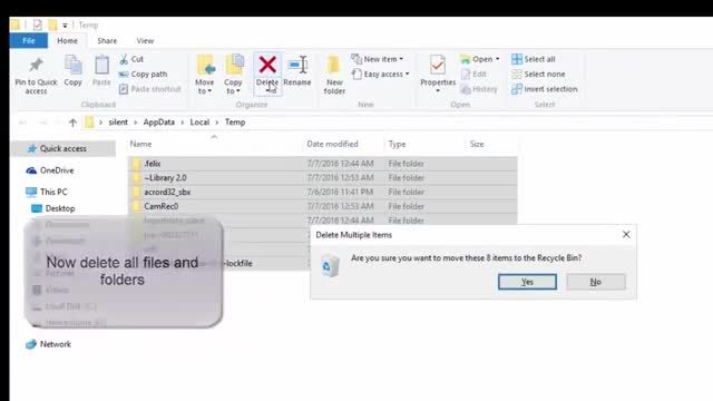 نحوه حذف فایل های موقت در ویندوز 10 | How to delete temporary files in windows 1
