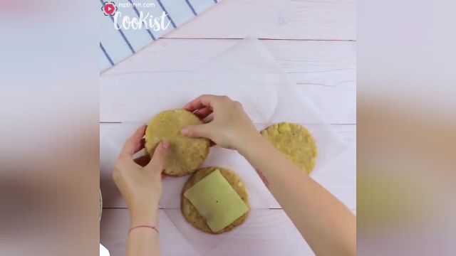آموزش ویدیویی روش پخت برگر سیب زمینی
