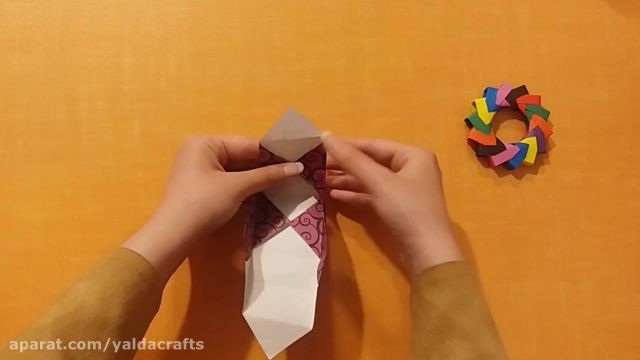 ویدیو آموزشی اوریگامی جعبه کادو زیبا و طرح دار