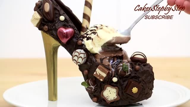 ویدیو آموزشی نحوه طراحی کیک به شکل کفش پاشنه بلند را در چند دقیقه ببینید