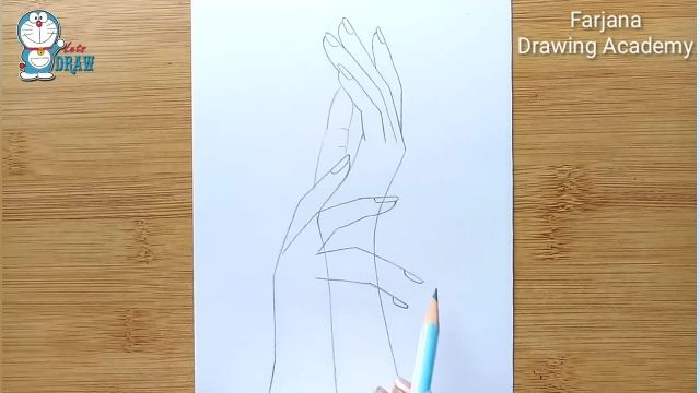 آموزش گام به گام طراحی با مداد برای مبتدیان (کشیدن دست)