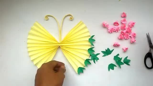آموزش تصویری اوریگامی پروانه بادبزنی زیبا