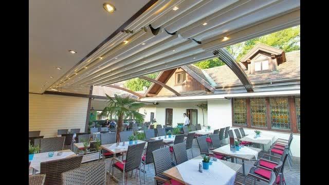 پوشش برقی تالارعروسی-سایبان متحرک باغ رستوران-پوشش کنترلی فودکورت-سقف تاشو کافه 