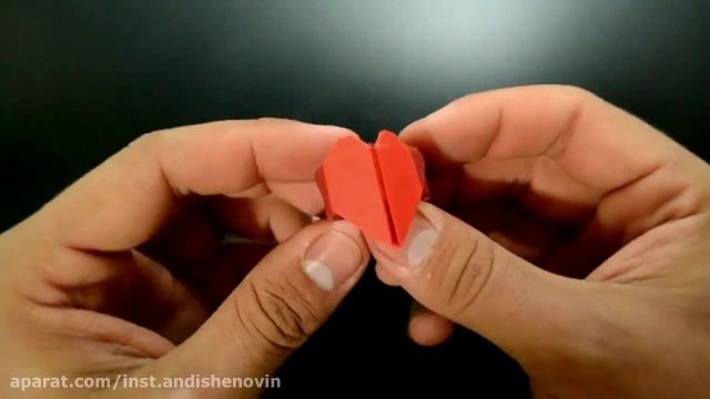 ویدیو آموزشی اوریگامی انگشتر قلب سه بعدی زیبا و راحت