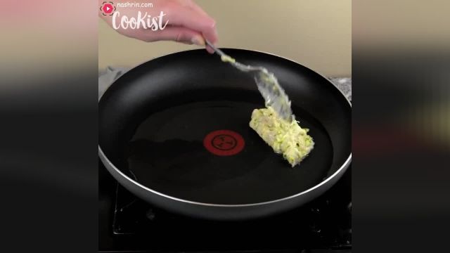 آموزش ویدیویی روش پخت کوکوی مرغ و کدو سبز
