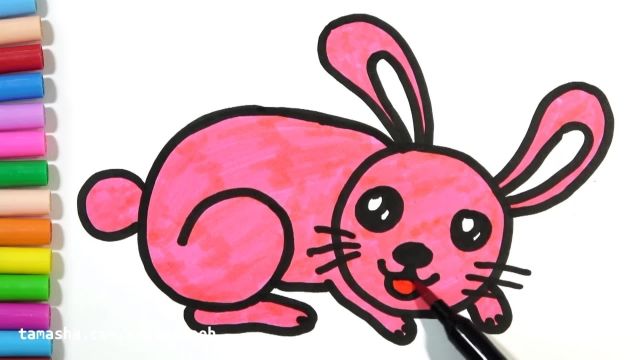 آموزش نقاشی خرگوش با عدد 60 - نقاشی با اعداد 